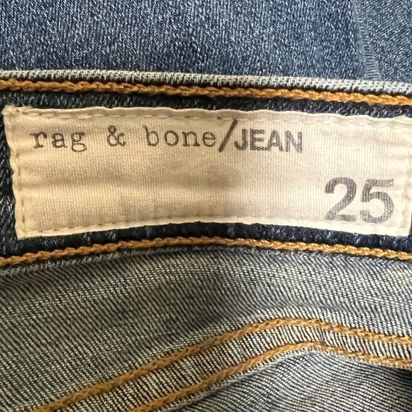 Rag & Bone Mid Rise Slim Leg Capri Blue Denim Jeans - Size 25 - Picture 8 of 13